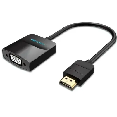 Vention Cable Conversor HDMI Macho a VGA Hembra Full HD 0.15m Conectores Oro Negro