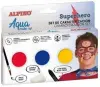 Alpino Aqua Make Up Set de Caracterización de Superhéroes - 3 Polveras, Cera Negra, Pincel y Esponja