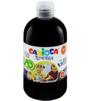 Carioca Botella de Témpera 500ml Color Negro Superlavable Alta Opacidad