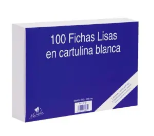 Mariola Ficha Lisa 215x160mm Cartulina 180gr Blanco Paquete 100 Unidades