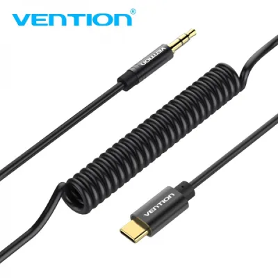Vention Conversor Audio USB-C a Jack 3.5 Macho 1m Color Negro
