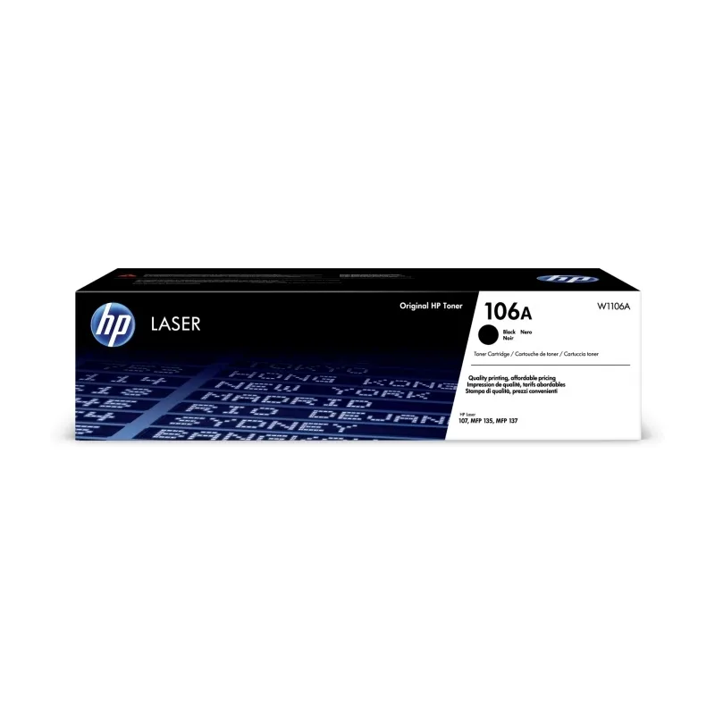 HP W1106A Cartucho de Tóner Original Negro - 106A