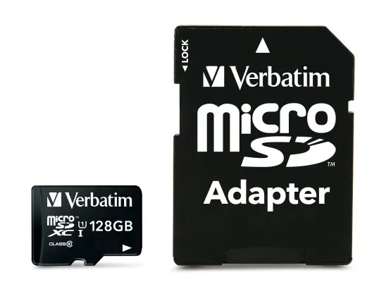 VERBATIM MICRO SDHC 128GB CLASE 10 C/ADAPTADOR
