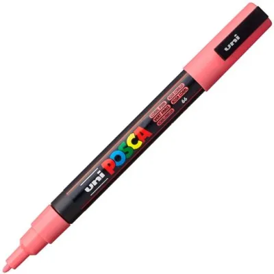 Posca Marcador  Pc-3M Punta Cónica 0,9 - 1,3 Mm Rosa Coral
