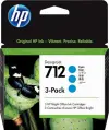 HP 712 Pack de 3 Cartuchos de Tinta Originales Color Cian