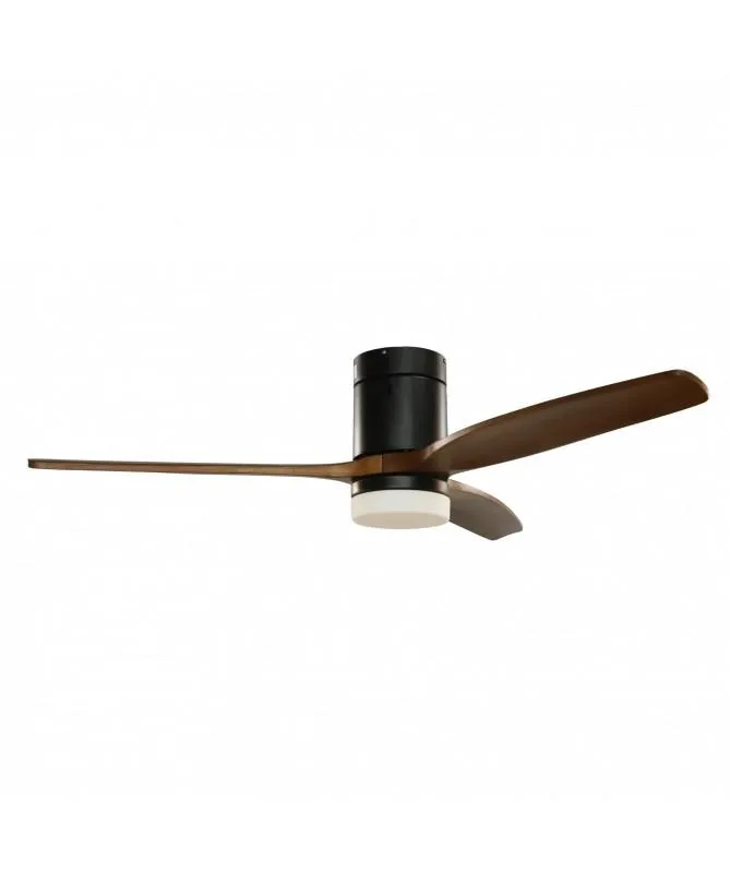 Grunkel Ventilador De Techo Con Luz 41W 6 Velocidades Y Temporizador Madera Oscura