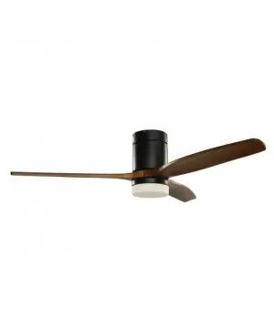 Grunkel Ventilador De Techo Con Luz 41W 6 Velocidades Y Temporizador Madera Oscura