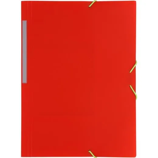 Grafoplás Carpeta Con Gomas Colorgraf Folio 3 Solapas Pp Rojo Translúcido