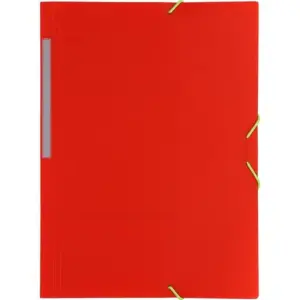 Grafoplás Carpeta Con Gomas ColorGraf Folio 3 Solapas PP Rojo Translúcido