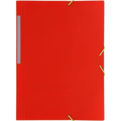 Grafoplás Carpeta Con Gomas ColorGraf Folio 3 Solapas PP Rojo Translúcido