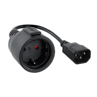Nanocable Adaptador C14-M a CEE7-H, 50cm