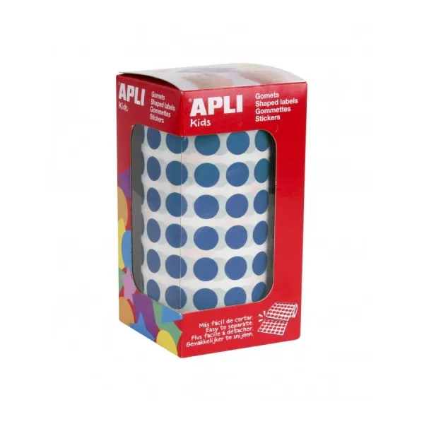 Apli Gomets Redondos 10,5mm Azul - 5192 Unidades en Rollo