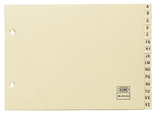 Elba Índices Alfabéticos Cartulina 4º Az 15P Beige