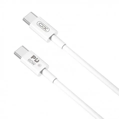 XO NBQ190 Cable de Carga USB-C a USB-C 60W 2m Color Blanco