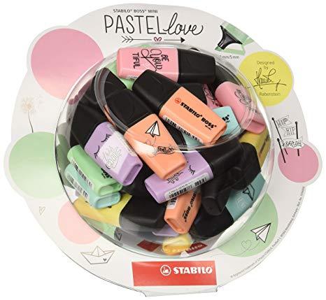 Stabilo Marcador Fluorescente Boss Mini Pastellove 6 C/Surtidos Pastel Bombonera Expositor 50 Ud