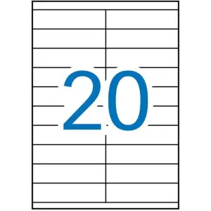 Apli Etiquetas Adhesivas 105x29mm Inkjet/Láser 20 Hojas de 100 Blancas