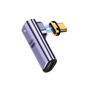 EWENT Adaptador Magnético USB-C  90º USB4 PD 100W
