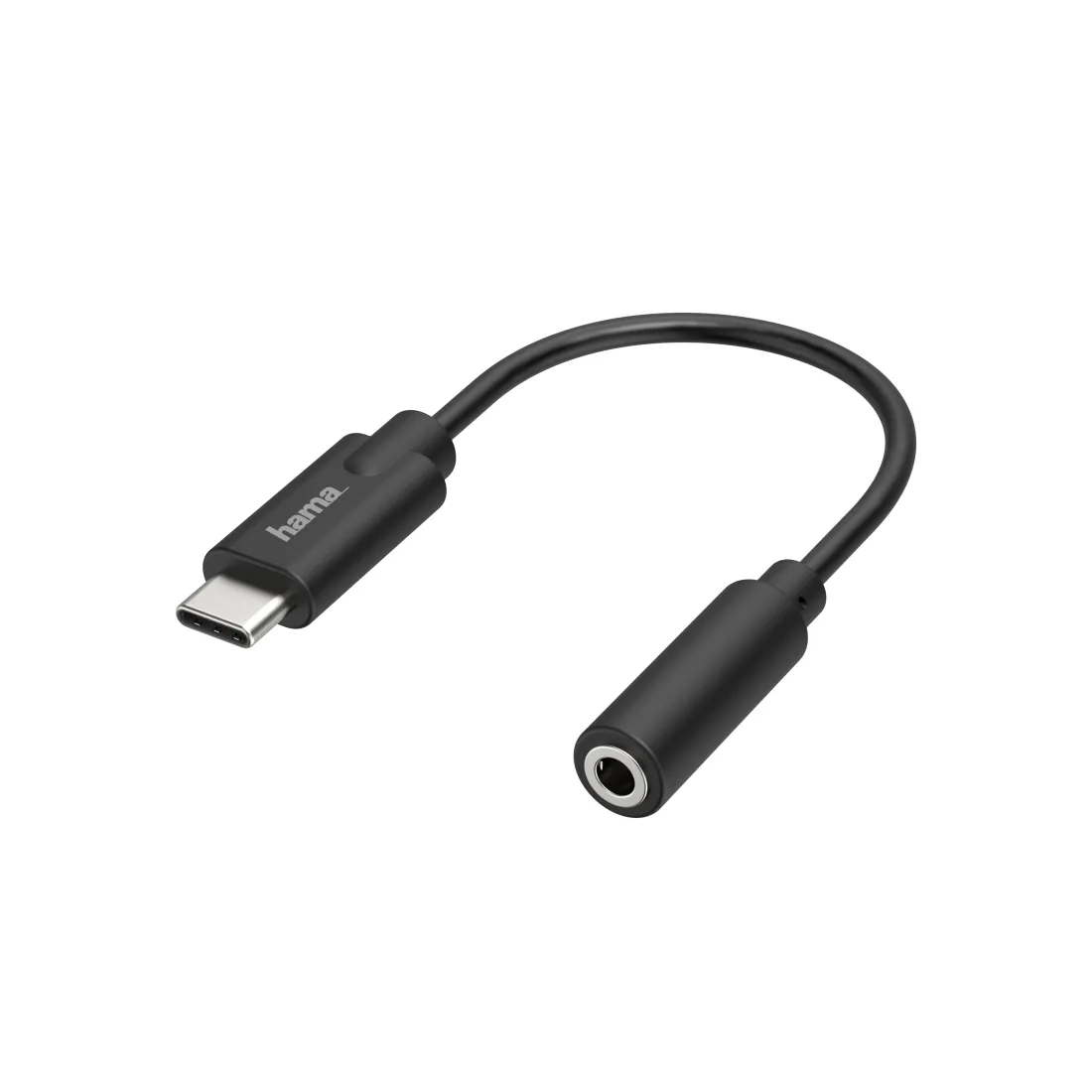 Hama Adaptador de Audio USB-C Macho a Jack Hembra 3.5mm Estéreo Negro
