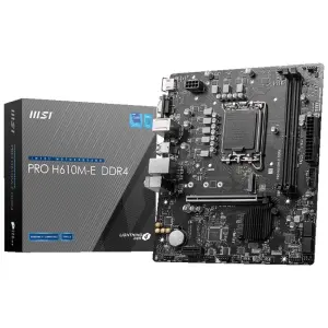 MSI PRO H610M-E M-ATX Placa Base Skt 1700, 2xDDR4 3200MHz, HDMI, VGA, LAN, 1xM.2