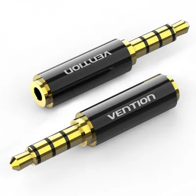 Vention Adaptador Jack 3.5 Macho A Jack 2.5 Hembra - Color Negro