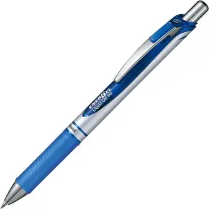 Pentel Energel Bolígrafo Retráctil 0.7mm Tinta Gel Recargable Grip Azul 50% Reciclado