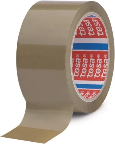 Tesa 4089 Precinto de Embalar 50mm x 66m Polipropileno Adhesivo Caucho Natural Marrón