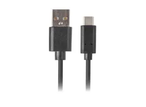 Lanberg Cable USB 2.0 0,5 m USB-C a USB-A Negro