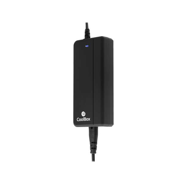 Coolbox Cargador De Portatil Automatico Universal 90W - Puerto Usb 2.1A Para Smartphones Y Tablets - 14 Conectores Diferentes - Cable 1,50M Alimentación / 1M Cargador