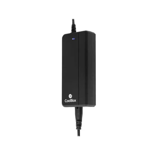 Coolbox Cargador De Portatil Automatico Universal 90W - Puerto Usb 2.1A Para Smartphones Y Tablets - 14 Conectores Diferentes - Cable 1,50M Alimentación / 1M Cargador