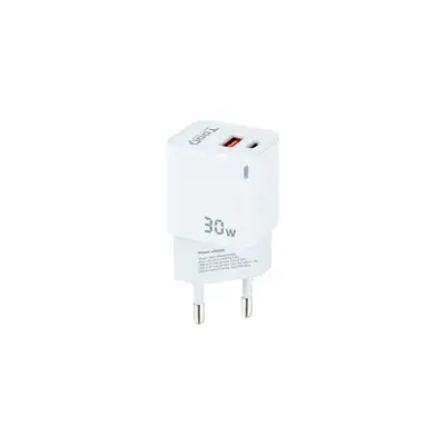 TooQ Cargador Pared GAN USB-C/USB-A 30W