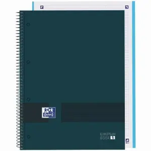 Oxford Cuaderno Write & Erase A4+ 80H 5x5mm Microperforado Tapa Extradura Azul Petróleo