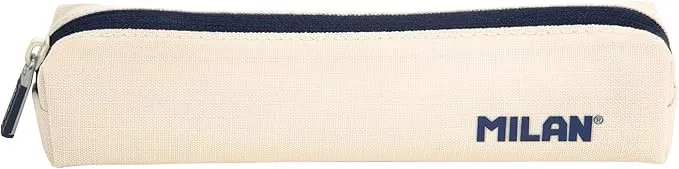 Milan Estuche Mini Redondo 20,5x4,5x5cm Tejido Resistente Color Beige