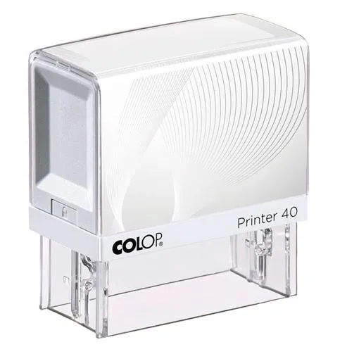 Colop Printer 40 G7 23X59Mm Blanco/Azul No Incluye Placa De Texto Personalizada