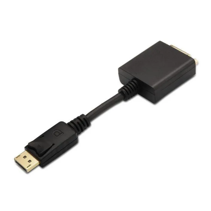 Aisens Conversor Displayport A Dvi Single Link, Dp/M - Dvi A/H Negro 15Cm