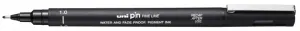 Uni-ball PIN10-200 Rotulador Calibrado 1mm Punta Poliacetal Tinta Pigmentada Negra
