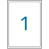Apli Etiquetas Adhesivas 199,6x289,1mm Inkjet/Láser C/Romos 1x100h Blanco