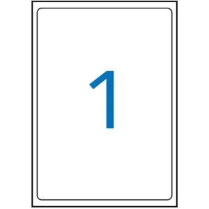 Apli Etiquetas Adhesivas 199,6x289,1mm Inkjet/Láser C/Romos 1x100h Blanco