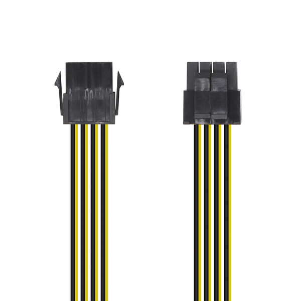 Aisens Cable Alimentacion - 8 Pin/H-4+4 Pin/M - 30Cm - Color Negro