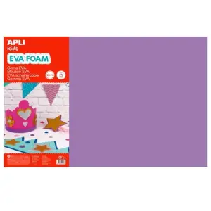 Apli Goma Eva 40x60cm 2mm Lila Pack 5 Unidades