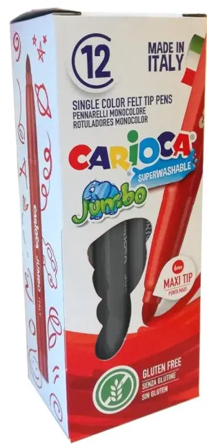 Carioca Rotulador Jumbo Punta Maxi Gris Claro Caja 12 Unidades