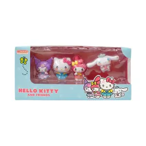 Comansi Set Hello Kitty & Friends Colección Completa - 4 Figuras - Diseño Kawaii - Hello Kitty, My Melody, Kuromi y Cinnamoroll