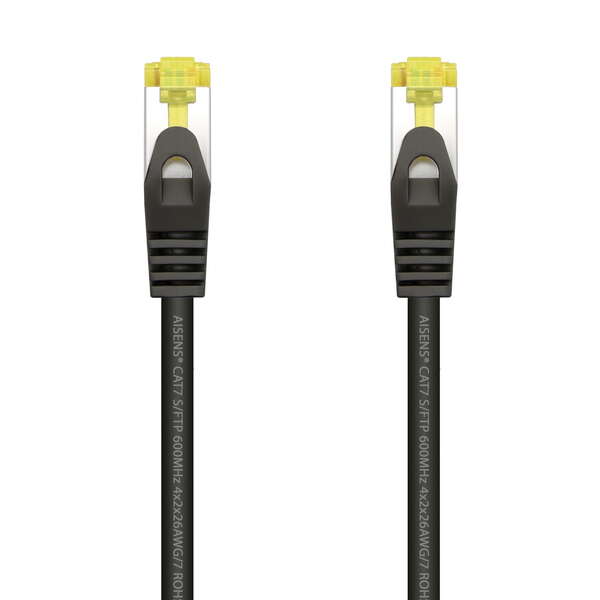 Aisens Cable De Red Latiguillo Rj45 Lszh Cat.7 600 Mhz S/Ftp Pimf Awg26 - 0.5M - Color Negro