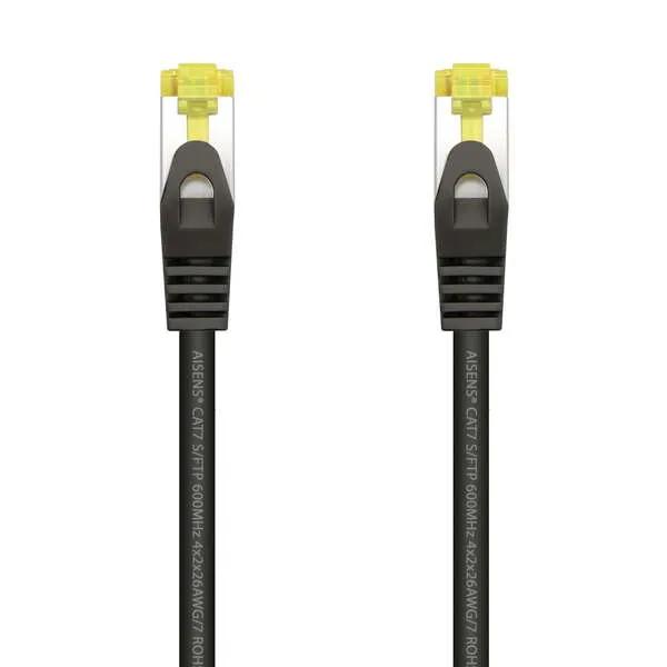 Aisens Cable De Red Latiguillo Rj45 Lszh Cat.7 600 Mhz S/Ftp Pimf Awg26 - 0.5M - Color Negro