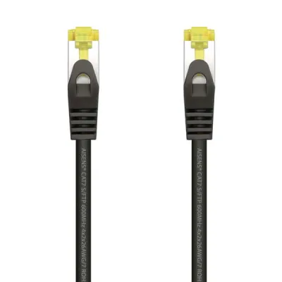Aisens Cable de Red RJ45 LSZH Cat.7 600 MHz S/FTP PIMF AWG26 - 0.5M - Negro