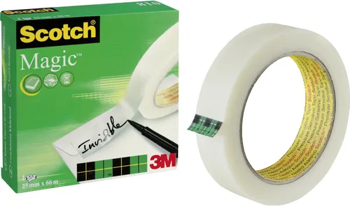 Scotch Cinta Adhesiva Invisible Magic Rollo 25Mm X 66M
