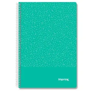 IMPREX Cuaderno Espiral Tapa PP 80H 90gr 4x4 Verde