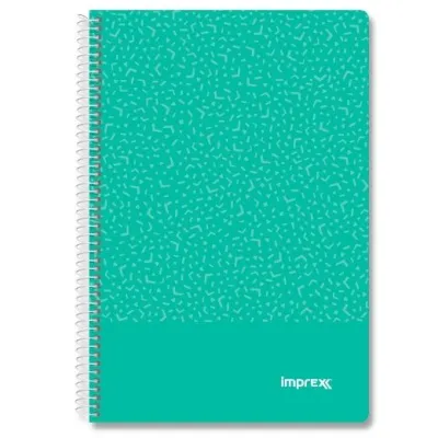IMPREX Cuaderno Espiral Tapa PP 80H 90gr 4x4 Verde