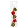Dohe Pack de 5 Lazos para Regalo en Forma de Estrella - 5.6cm - Rojo y Oro
