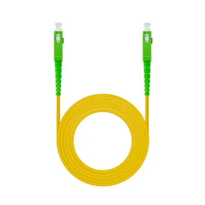 Nanocable Cable Fibra Monomodo SC/APC-SC/APC LSZH 5m Amarillo