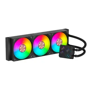 Abysm Oceanic Tide 360 Liquid Cooling System Black ARGB Triple Fan Intel AMD